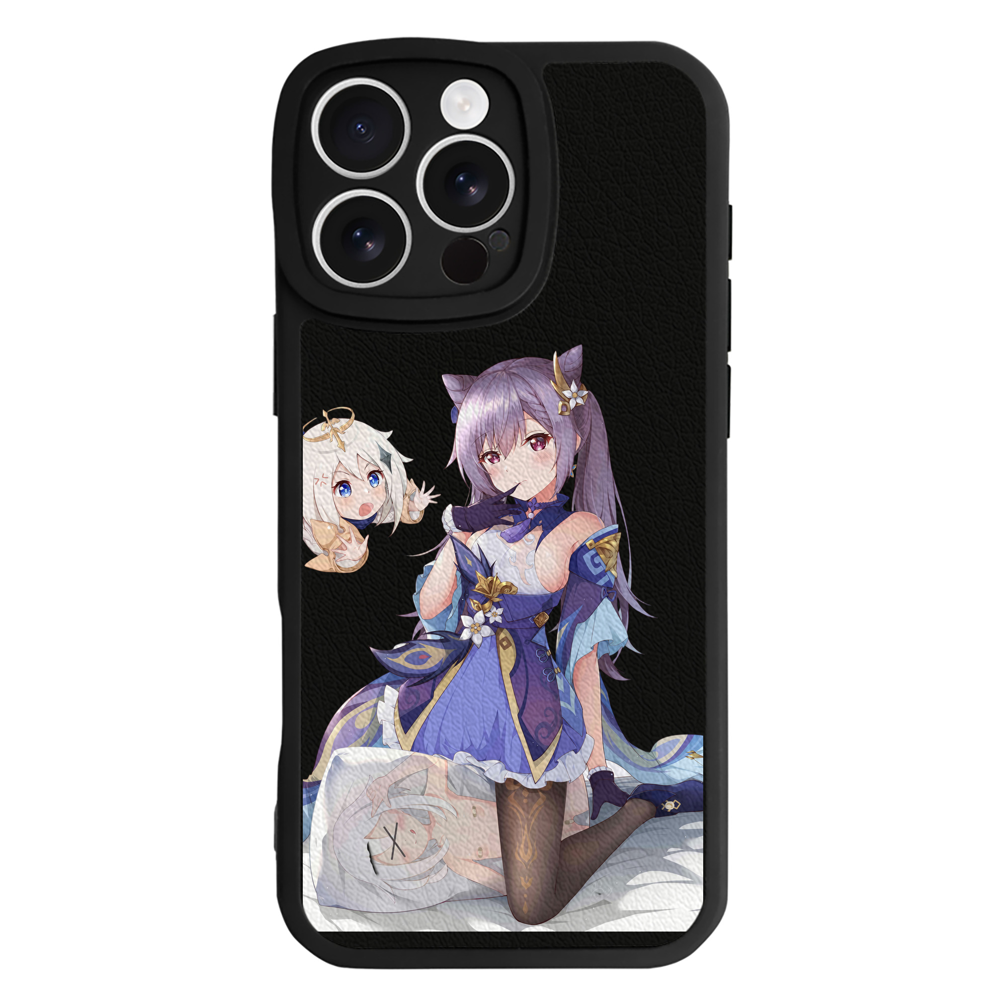 げんし神 刻晴 こくせい genshin Kokusei 【iPhone 16シリーズ対応】シリコンスマホケース（レザー調） 材質：シリコン